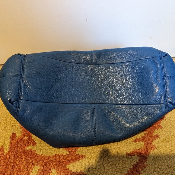 Coach Blue Leather Purse EUC - Picture 4 of 8